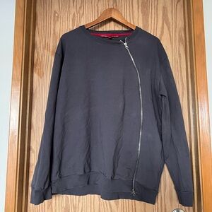 Universal Standard Gray Zip Up Sweater meridian size large / 22-24